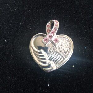 Bradford Exchange Sterling Pendant Breast cancer awareness Marked